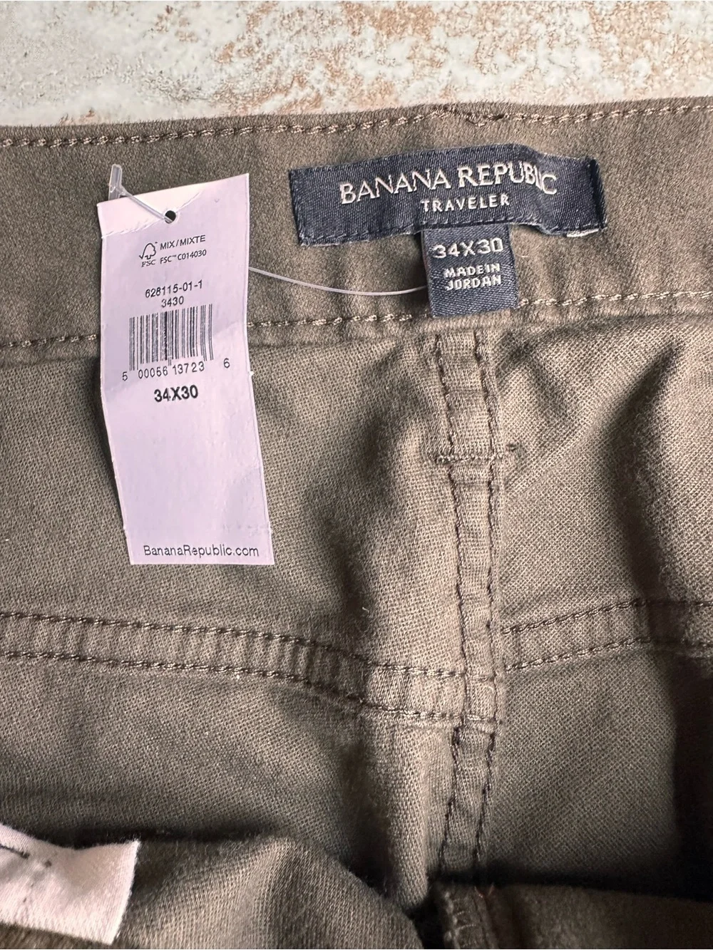 Banana Republic Brushed Cotton Traveler Pants